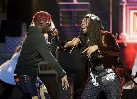 Big Baby D.R.A.M., right, and Lil Yachty perform during the BET Hip Hop Awards in Atlanta, Saturday, September 17, 2016. (AP Photo/David Goldman)