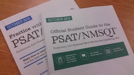 The practice booklets are provided by the PSAT. Students received them as soon as they paid to take the exam.