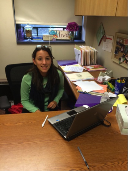 Lisa Maggio, a guidance counselor, poses in her office on October 27th, 2015. Maggio offered advice about the PSAT.