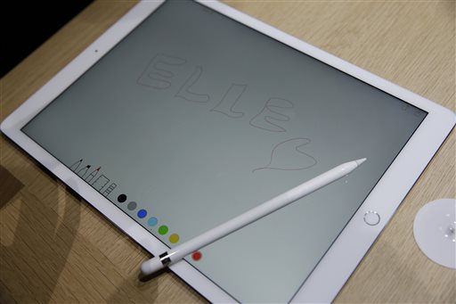 The new Apple Pencil rests on top of the iPad Pro during a product display following an Apple event in San Francisco. The tech industry keeps trying to come up with lighter and cheaper alternatives to the traditional laptop, and new gadgets from Apple, Microsoft, Google and Asus all harbor such ambitions, to varying degrees. (AP Photo/Eric Risberg, File)