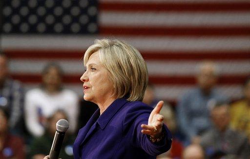 Democratic presidential candidate Hillary Clinton speaks during a campaign event in Burlington, Iowa, Wednesday, Jan. 20, 2016. (AP Photo/Patrick Semansky)
