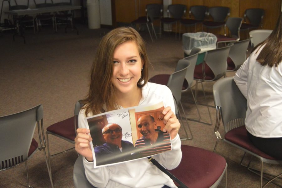 Sophomore Gina Tarsi poses with her first place prize. Tarsi scored 25,008 points in the Kahoot! Trivia Challenge. 