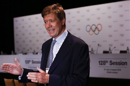 Richard Budgett, the IOC medical director, speaks to the Associated Press during an interview in Kuala Lumpur, Malaysia in July 2015. Seeking to calm fears over the Zika outbreak, the IOC medical director told The Associated Press on Thursday Feb. 11, 2016 that everything that can be done is being done to combat the virus in Brazil and provide safe conditions for athletes at the Olympics in Rio de Janeiro. (AP Photo/Vincent Thian, File)