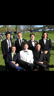 (In order as pictured from top left to bottom right) Senior Zach Som, junior Nate Wilson, senior Patrick Starner, and juniors Marek Mierski, Max Dadswell, Liam Wagler, and Anthony Rizzo show off the varied styles of boys’ prom fashion. (Submitted by Maggie Lane)
