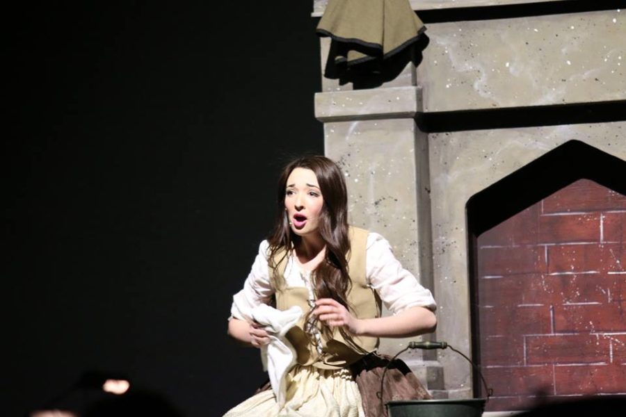 Junior, Brenna Beck, performs in her role as Cinderella in Hershey High School’s production of Into the Woods last March. Beck was nominated for an Apollo Award for her performance of this role. (Broadcaster/ submitted Mark Balanda) 
