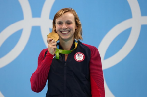 Katie Ledecky wins gold in the women’s 800m freestyle on August 12, 2016 in Rio De Janeiro. Ledecky broke the world record in this race with a time of 8:04.79. (Photo Courtesy/Fansided)