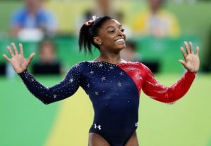 USA’s Simone Biles competes to qualify for the women’s floor exercise on Sunday, August 7, 2016 in Rio De Janeiro . Biles earned a gold medal in the women’s floor exercise with a score of 15.966. (Photo Courtesy/News Today)
