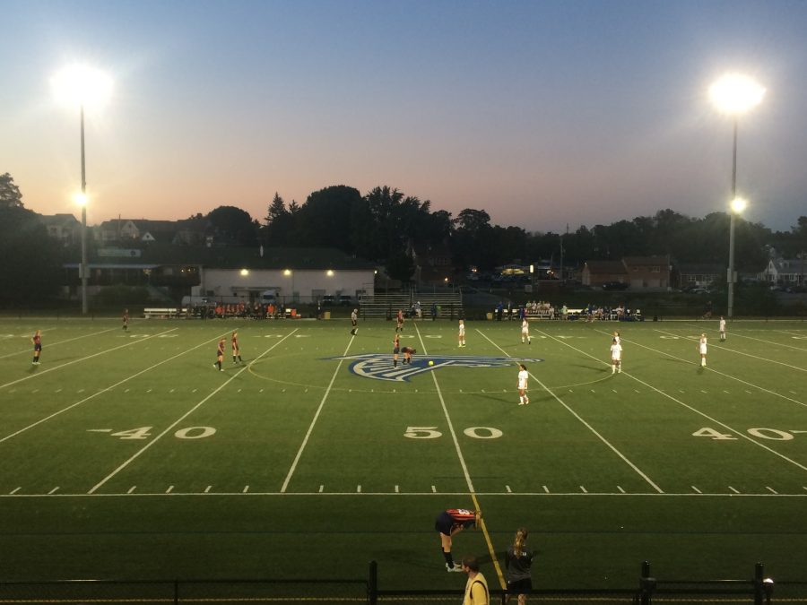Hershey girls soccer prepares to take on Lower Dauphin at Lower Dauphin Middle School. The Trojans tied the Falcons 1-1 on Tuesday September 27, 2016. (Broadcaster/ Kaitlyn Kelley)