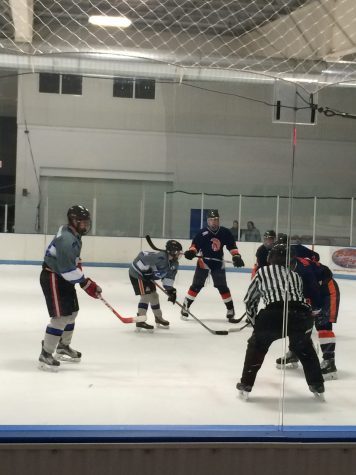 The Trojans set up one of their first plays of the second period. Hershey beat Cedar Crest 7-3 at Klick Lewis Arena on Wednesday, November 10, 2016. (Broadcaster/ Kaitlyn Kelley)