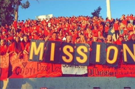 Students at Mission Viejo High School in the stands supporting their football team this year.(Submitted by Abby Casey)