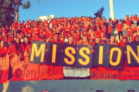 mission school viejo football california know abby casey submitted supporting stands students team their year