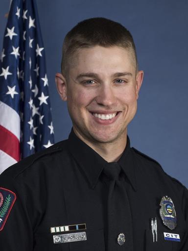 This undated image provided by the Ohio State University Police shows officer Alan Horujko. A Somali-born Ohio State University student plowed his car into a group of pedestrians on campus and then got out and began stabbing people with a knife Monday, Nov. 28, 2016, before he was shot to death by a police officer. The officer who gunned the attacker down was identified Horujko, a nearly two-year member of the force. (Ohio State University Police via AP)
