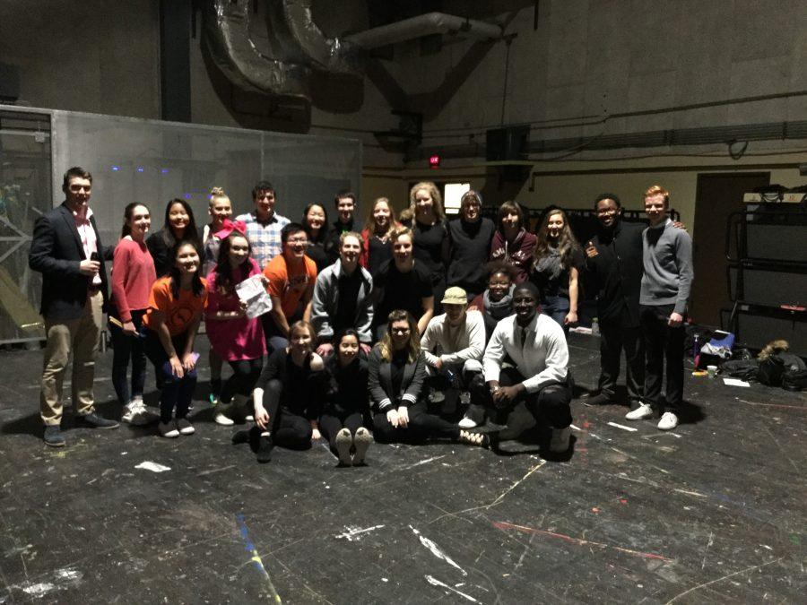 MHS and HHS students gather for a picture before the talent show on Saturday, January 7, 2017. Students from both schools grew closer as they talked back stage and shared their talents during the performance. (Submitted/Michelle Weber) 