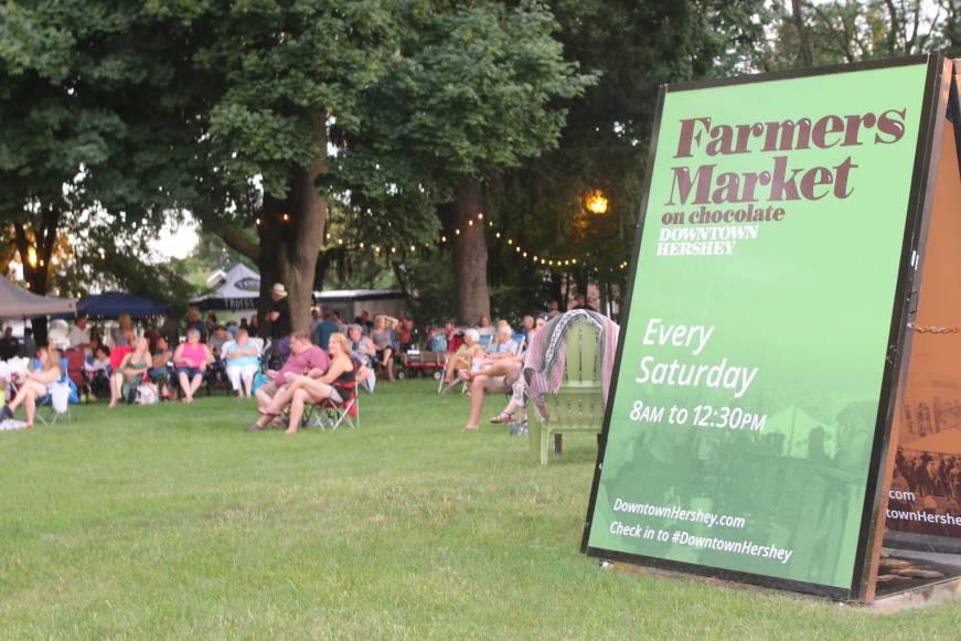 Citizens of Hershey gathered downtown for the Farmers Market on Chocolate. This year the Farmers Market will be held every second Saturday June through September. (Broadcaster/Marisa Balanda)