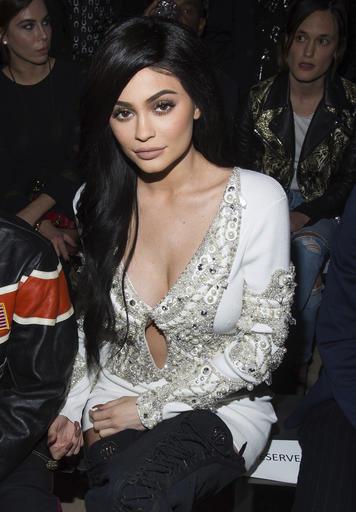 Kylie Jenner attends the Philipp Plein show during Fashion Week on Monday, Feb. 13, 2017 in New York. (Photo by Charles Sykes/Invision/AP)
