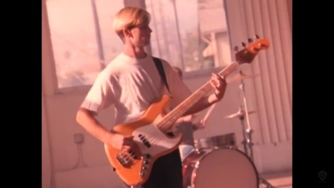 Bobby Mittan in The Ocean Blue’s music video for “Ballerina Out Of Control”. 
The tune was on the band’s 1991 album Cerulean (photo courtesy of The Ocean Blue/Warner Bros. Records)
