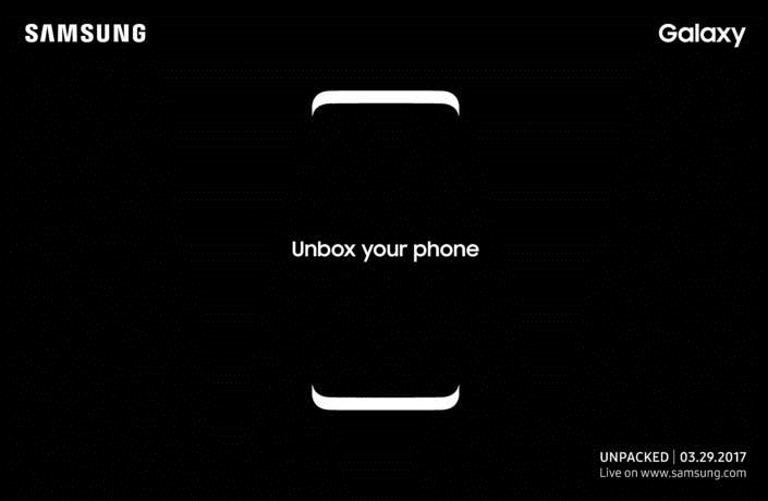 In a February 27th press release, Samsung published the following graphic for its unveiling of the Galaxy S8. The launch of the new phone will take place on March 29th in New York City. (Samsung Newsroom)