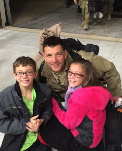 Barber with his two children. Barber said the hardest part of Military service is over the past 15 years, he’s missed a total of three years of his childrens lives. (Submitted by: Erik Barber)
