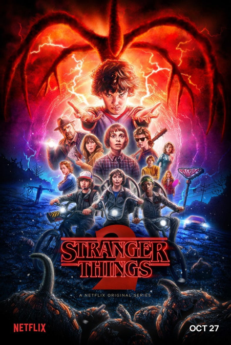 Official poster for Stranger Things season two includes all of the main characters. It was posted on October 22 as a teaser. (via Stranger Things Instagram)
