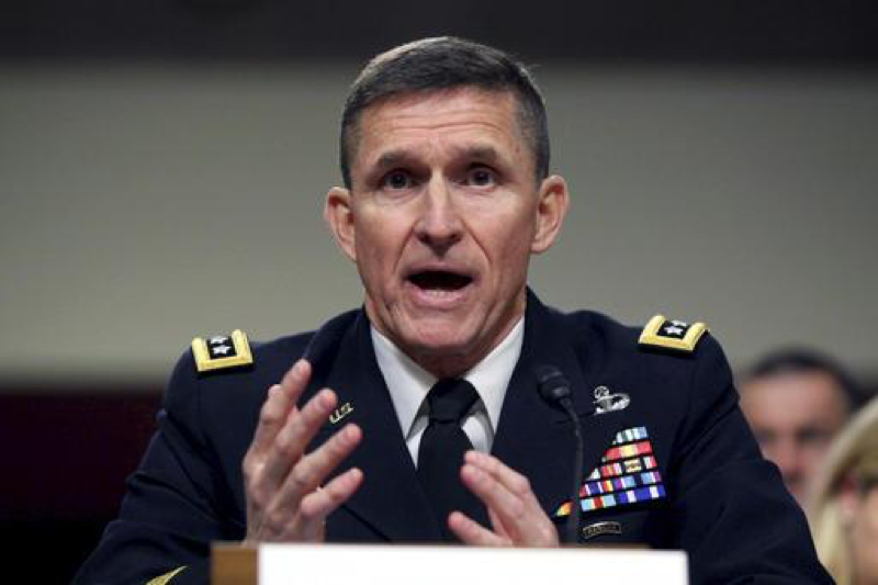 In this Feb. 11, 2014, file photo, then-Defense Intelligence Agency Director Lt. Gen. Michael Flynn testifies on Capitol Hill in Washington. Flynn resigned as President Donald Trumps national security adviser Monday, Feb. 13, 2017. (AP Photo/Lauren Victoria Burke, File)
