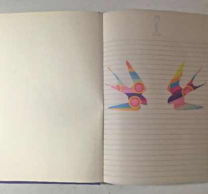 Pictured is Yamane’s journal, which she plans to record something positive in each day. She received it as a gift five years ago, but never used it until she made her 2018 resolution. (Broadcaster/Claire Sheppard) 
