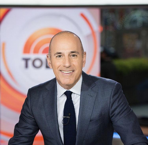Pictured is Matt Lauer from the Today Show’s Instagram on November 1, 2017.  He was fired following accusations of sexual harassment. (Today Show)