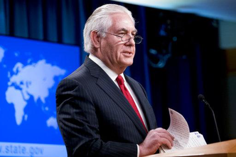 Secretary of State Rex Tillerson speaks at a news conference at the State Department in Washington, Tuesday, March 13, 2018. Trump fired Secretary of State Rex Tillerson on Tuesday and said he would nominate CIA Director Mike Pompeo to replace him, in a major staff reshuffle just as Trump dives into high-stakes talks with North Korea. (AP Photo/Andrew Harnik)