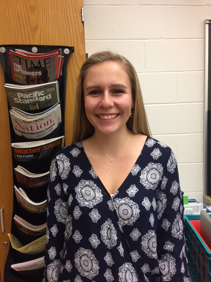 Madi Held, HHS senior, poses for the camera on January 18, 2017. Held has been shadowing a fourth grade teacher since September of 2017. (Broadcaster/ Irene Ciocirlan)

