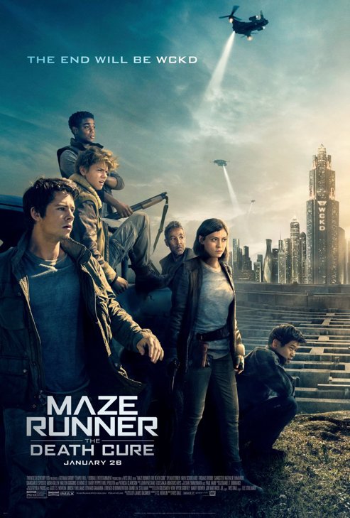 The Death Cure movie poster includes several of the main characters. The movie produced 184 million dollars in the Box office. (Twitter) 
