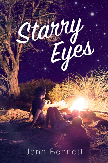 The cover of Starry eyes features the two main characters trying to stay warm in the dark wilderness. This humorous story will be a great companion to any summer trip. (via Amazon)