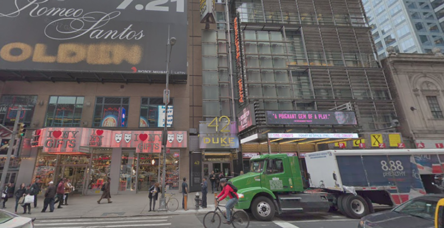 The Duke theater on 42nd street is shown via Google Street View. Choreographers, vocal coaches, and more come here to perfect every part of their show.  (Google Street View)