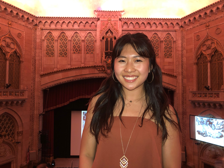 HHS Senior Jenny Kim inside the Hershey Theatre on May 4th, 2017. Kim is planning to attend the University of Virginia this fall. (Caroline Corcoran/HHS Broadcaster)
