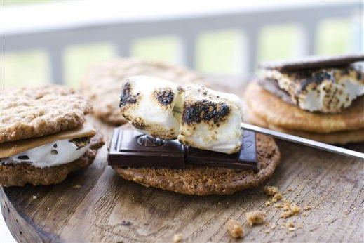 In this image taken on April 29, 2013, salted oatmeal smores are shown in Concord, N.H. S’mores date back to at least 1927. (AP Photo/Matthew Mead)
In this image taken on April 29, 2013, salted oatmeal smores are shown in Concord, N.H. S’mores date back to at least 1927. (AP Photo/Matthew Mead)
