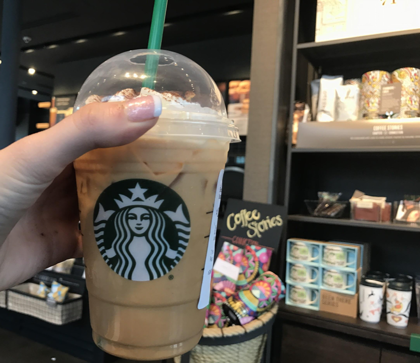 Pumpkin Spice Lattes with whipped cream are 440 calories. The new Starbucks is located at 169 West Chocolate Ave #303, Hershey, PA. (Broadcaster/Clare Canavan) 