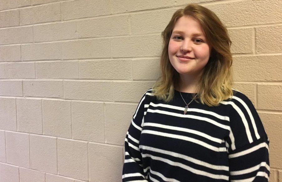 Foreign exchange student Ann Barto poses for a photo on March 29, 2019. Barto moved from Amman, Jordan to Hershey, Pennsylvania for the 2018-2019 school year. (Broadcaster/Abigail Lee)
