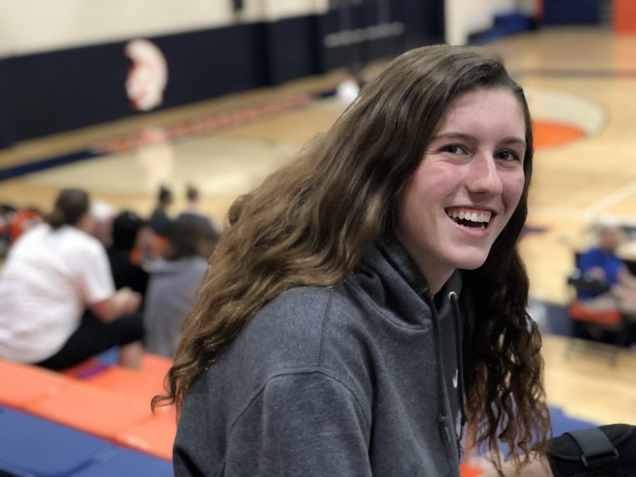 Buchanan smiles for the camera at a Hershey sporting event several weeks after her injury. Buchanan’s surgery date is currently set for June 21, 2019. (Broadcaster/Mallory Gillespie)