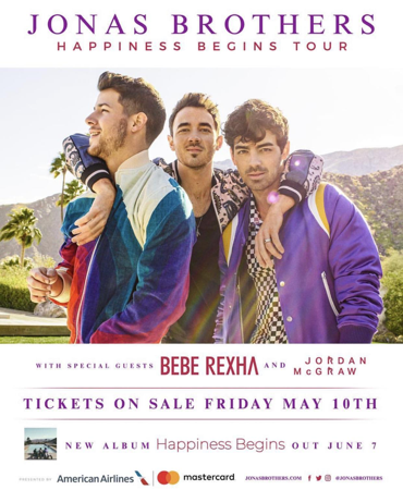 The Jonas Brothers used social media platforms, such as Instagram, to share their excitement about the new announcements. They also announced a line of merchandise for their “Happiness Begins” tour. 
(Instagram)