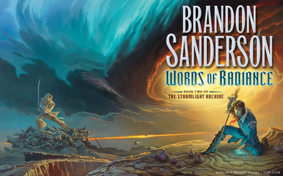 Pictured is “Words of Radiance” which is part of the Stormlight Archive series.  Author Brandon Sanderson is a fantasy and science fiction writer from Utah. (Tor Books)