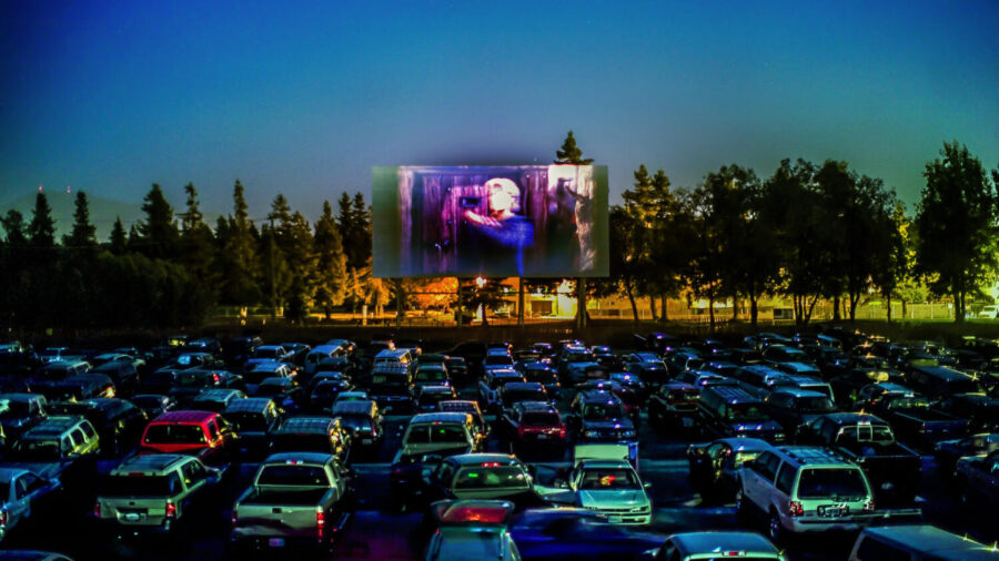Drive-in theaters nearly died out completely, but some, like the one pictured, survived.  On June 6th, 1933 Richard Hollingspread opened the first drive-in theater.  (Thomas Hawk/CC BY-NC 2.0)