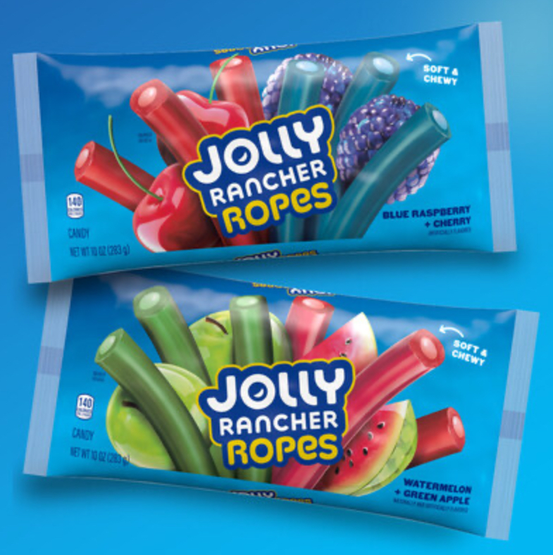 Hershey introduces their new Jolly Rancher Ropes. They were promised to have a bold fruit flavor in every bite. (Hershey Foods)
